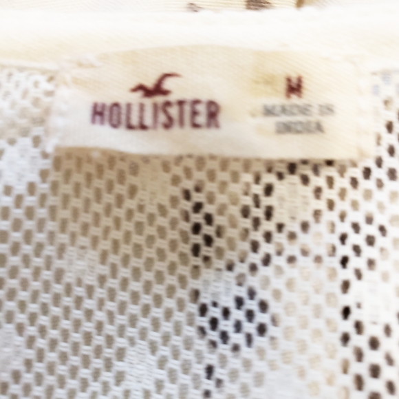 CREPE PEASANT MESH FLOWY LONG SLEEVE CREAM TOP - Picture 15 of 16